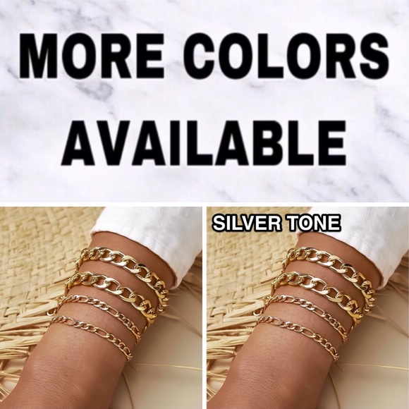 ⚜️[𝟯/$𝟮𝟴]⚜️4 Layered Gold Chunky Bracelet NEW - Picture 7 of 8